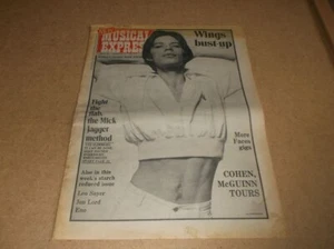 Mick Jagger 1974 Full Page (12" X 16") UK NME Front Cover Clipping - Imagen 1 de 1