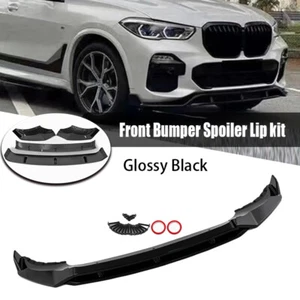 For BMW G05 X5 M Sport 2019~2023 GT Style Glossy Black Front Bumper Lip Splitter - Picture 1 of 10