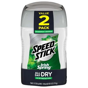 Speed Stick Irish Spring Antiperspirant Deodorant Original 2.7oz Twin Pack Male - Picture 1 of 2