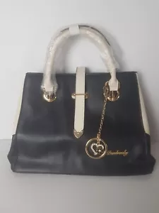 Danbaoly Handbag Purse Black & White Faux Leather Shouder Strap for cross body - Foto 1 di 16