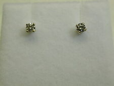 14k White Gold Stud diamond Earrings 0.16 ct tw  SI1-H ( Closed Store)7-BXH