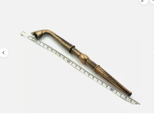 Pipa de herramientas de fumar de salud utilizable tallada en jade y latón artesanal de 9,2" desmontable - Imagen 1 de 6