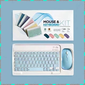 Wireless Bluetooth keyboard mouse Rechargeable Square button for PC ipad Mac - Picture 1 of 18