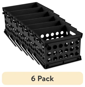 (6 pack) Sterilite Storage Cube / Mini Crate, 9” L x 7 3/4” W x 6 1/8” H - Picture 1 of 5