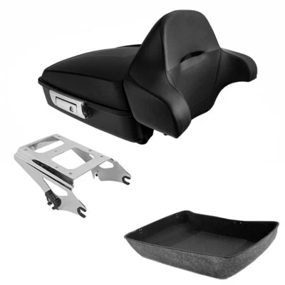Matte Chopped Trunk Backrest Rack Fit For Harley Street Glide 2009-2013 US - Image 1 of 4