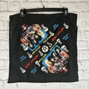 Motley Crue Band Bandana Handkerchief Tapestry 80s Music Rock Grunge Vintage - Picture 1 of 4