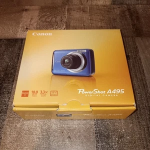 Cámara digital Canon PowerShot A495 azul 10 MP nueva caja abierta leer - Imagen 1 de 10