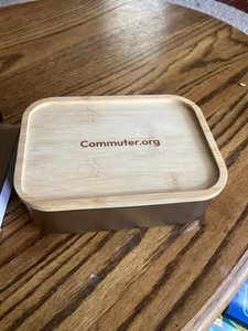 Fiambrera ecológica de bambú Bento con utensilios - Imagen 1 de 4