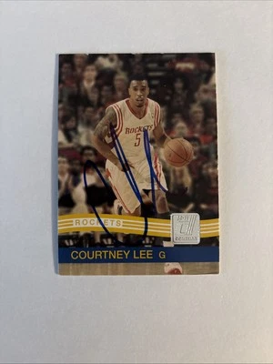 Tarjeta autografiada Panini Donruss Courtney Lee 2010-11 #85 Rockets CB2374 Foto 1 de 2