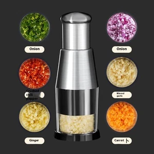 Garlic Crusher Onion Manual Chopper Vegetables Press Multi-layered Safe To Use - Picture 1 of 8