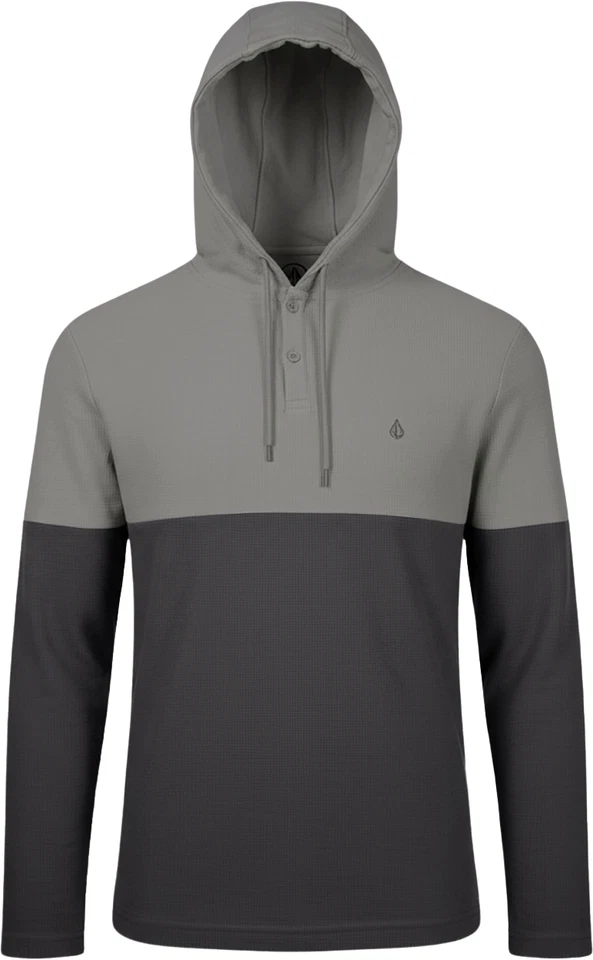 Volcom Nunez Colorblocked Thermal Shirt Hoodie - NWT Mens Medium - #48434-C5 - Image 1 of 1