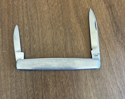 Vintage Stainless Steel 2-Blade Pen Knife – Slim Gentleman’s Pocketknife. - Image 1 of 4