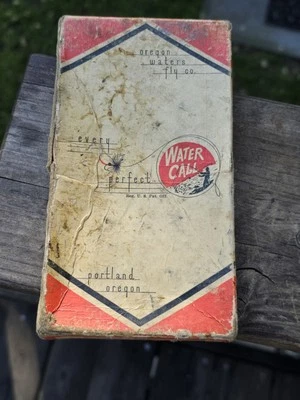 Vtg. Oregon Waters Fly Co. Water Call Yellow Forked Tail Dipper Flies  - Image 1 of 4