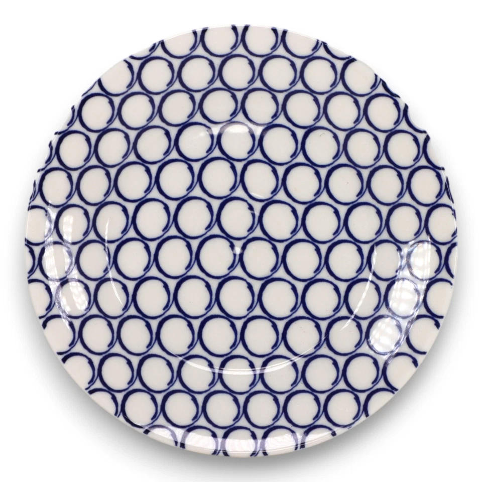 Plato de pan Royal Doulton Pacific 6 1/4" círculos azul blanco Foto 1 de 3