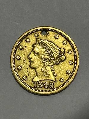 1848-C $2 1/2 Gold Piece - RARE! - Image 1 of 2