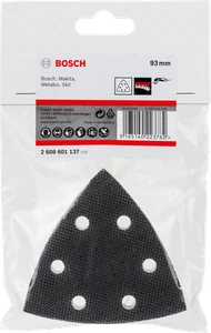 Bosch Placa de Lijado Triangular 93x93mm Velcro Adaptador 8 Agujeros (2608601137) - Imagen 1 de 2