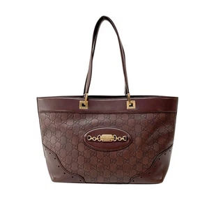 GUCCI Guccisima Brown Leather Horsebit Shoulder Bag - Picture 1 of 24