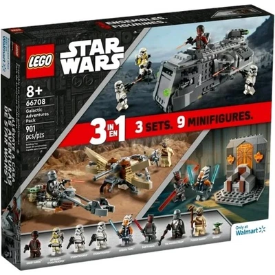 LEGO 66708 Galactic Adventures Pack Retired Star Wars New 3 Sets In 1 Box - Image 1 of 4