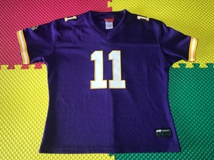 Dante Culpepper Minnesota Vikings #11 Reebok Sewn Purple Jersey Women's Size L - Picture 1 of 13