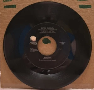 Peter Gabriel Big Time What We're Told 45 PRM Vinyl 7" Single '86 Geffen Records - Picture 1 of 2