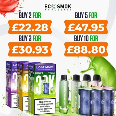 Lost Mary Nera 30K Prefilled Pod Vape Kit | 20mg Nic Salt | Rechargeable |UK Dis - Image 1 of 4