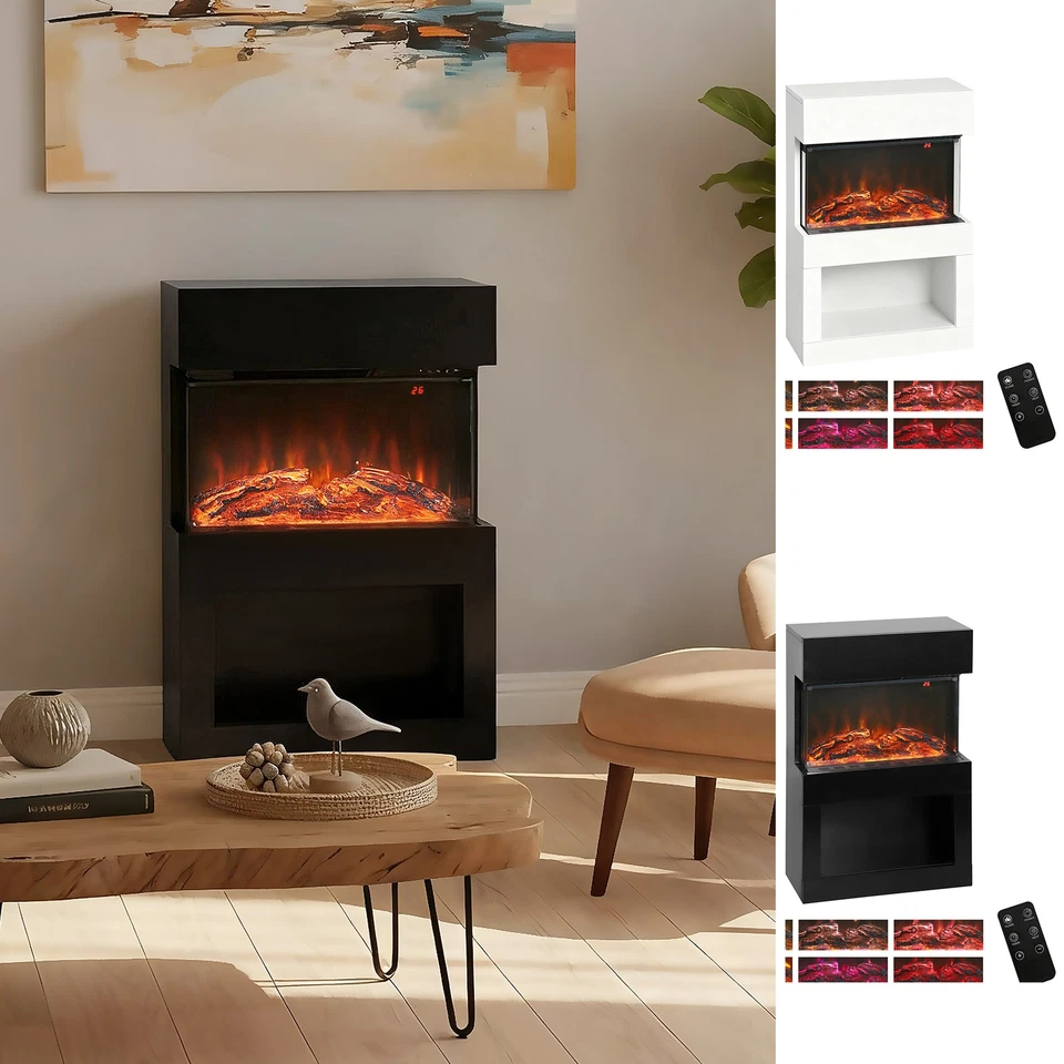 Electric Fireplace with 3D Flame Effect, 6 Colours & 3 Brightness - Image 1 of 1