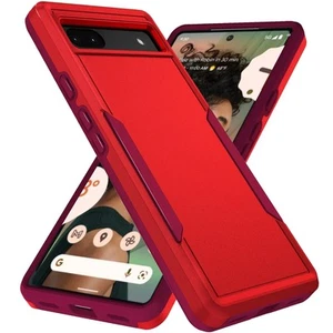 Cover Custodia Google Pixel 6 - Custodia Antiurto Rossa per Protezione - Foto 1 di 1