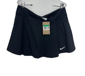 NWT Nike Black Dri-FIT Pleated Tennis Skirt Size XL Women's Pull On Skorts - Picture 1 of 14