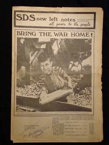 SDS New Left Notes weatherman Vietnam era antiwar urban terrorist group 8/29/69 - Picture 1 of 9