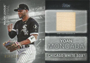 2020 Topps Series 1 YOAN MONCADA MAJOR LEAGUE MATERIAL BLACK 91/199 WHITE SOX - Picture 1 of 1