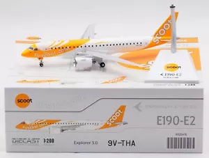 JC Wings 1:200 Scoot Airlines Embraer E190-E2 Diecast Aircraft Jet Model 9V-THA - Picture 1 of 13