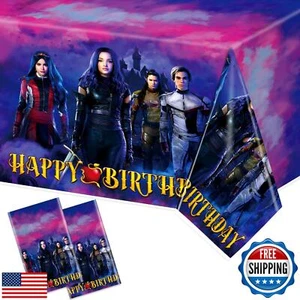 2PC Movie Birthday Decorations Purple Tablecloth, 70"X42" Movie Theme Happy B - Picture 1 of 5