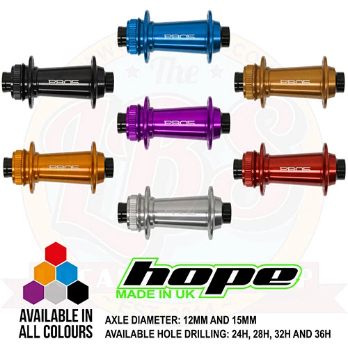 Buje Hope Pro 5 Front Boost 6 pernos / Centerlock CL 110 mm ancho todas las opciones - Nuevo Foto 1 de 1