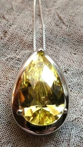 Ross Simons gelber Topas Zargenfassung Anhänger. - Bild 1 von 1