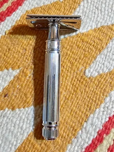 🔥 FEINER Vintage Edwin Jagger DE89 Chrom gefütterter zweischneidiger Rasierhobel Sehr guter Zustand + - Bild 1 von 10