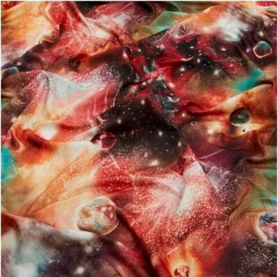 Double Brushed Galaxy Print Multi 60" Fabric by the Yard - Image 1 of 3