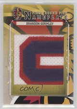 2013 ITG Draft Prospects First Round Pick Nameplate 1/1 Brandon Gormley #NP-180