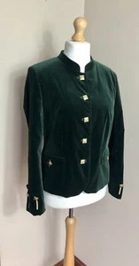 H. Moser Velvet scottish highland kilt style smart Military jacket Size UK 14 - Picture 1 of 17