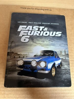 Fast & Furious 6 UK Blu ray Steelbook Rare Escort Zavvi Ltd Edition - Image 1 of 4