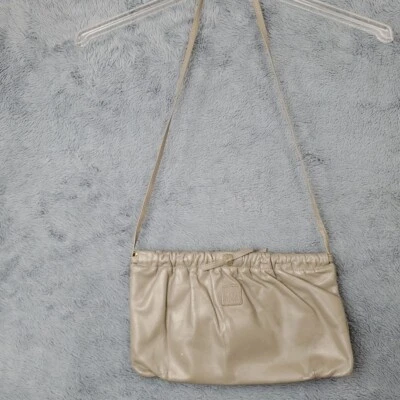 Cartera Bandolera Convertible De Colección Cuero ANNE KLEIN Gris Calderón Correa Oculta Foto 1 de 4