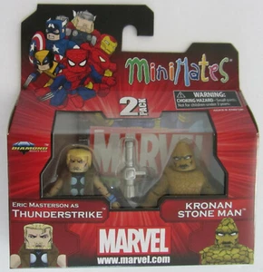 MARVEL~MINIMATES~ERIC MASTERSON AS THUNDERSTRIKE~KRONAN STONE MAN~2 PAC~NISB - Picture 1 of 2