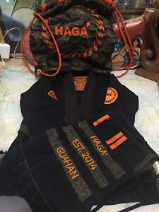 Haga Guam Kids Jiu Jitsu Gi Size M3 BLACK Jacket Pants Bag