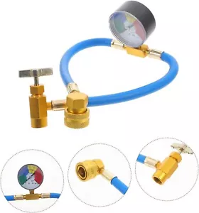 134A Air Conditioning Refrigerant Charging Hose W/ Gauge for Car (1/2 Thread) - Picture 1 of 9