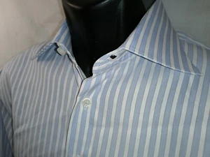 Marol Bologna Mens 15.5 39 Striped Dress Shirt Made In Italy French Cuffs Only - Picture 1 of 7