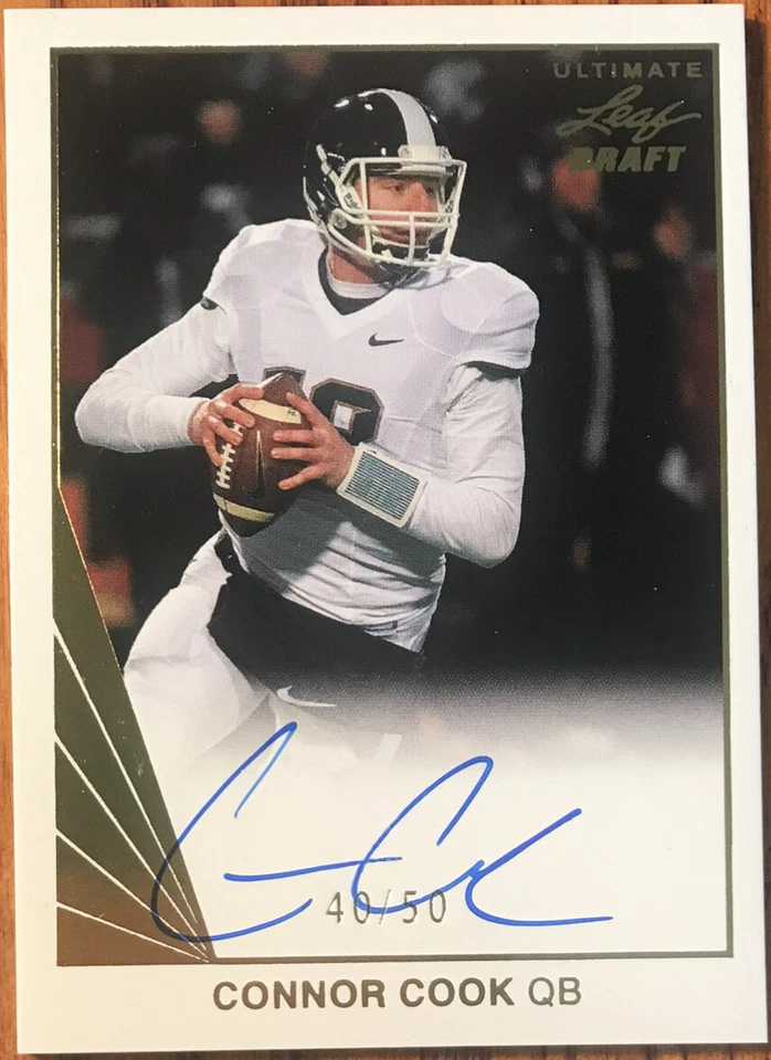 2016 Leaf Ultimate Draft Autograph ‘92 Rookie Autographs Gold Connor Cook #BACC1 - Image 1 of 3