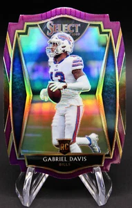 2020 Panini Select Premier Purple Prizm Die-Cut Gabriel Davis Rookie Card - Picture 1 of 4