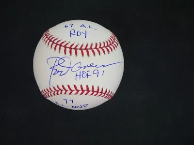 ROD CAREW SIGNED OFFICIAL MLB BASEBALL WITH TRIPLE INSCRIPTION - JSA COA - Image 1 of 4