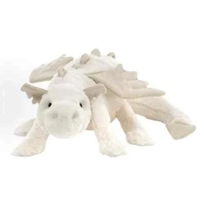 Peluche Jellycat Mythical Animal Series Drago di Neve Lungo 50 cm UK