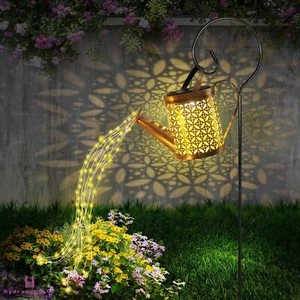 Solar Watering Can Light Garden Outdoor Waterproof Kettle Yard Art Lamp Decor UK - Picture 1 of 8