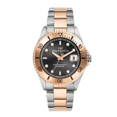 Orologio Philip watch Caribe R8253597047 Uomo 42mm Bicolore oro rosa Grigio - Immagine 1 di 2